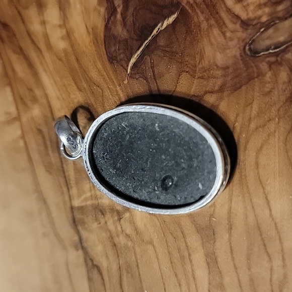 Abalone Shell 925 Silver Plated Natural Gemstone Handmade Necklace Pendant 1.7" - Picture 6 of 6